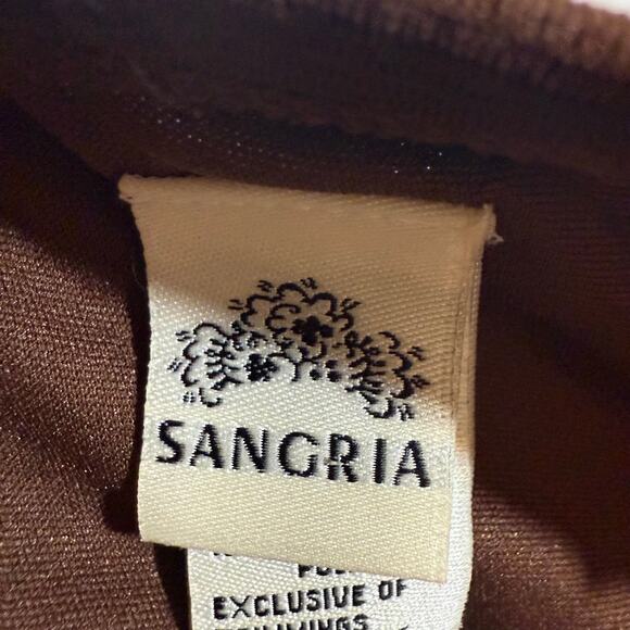 Sangria 6 Brown Midi Dress Ruched Crochet Boho Y2K Fairy RenFaire Fest‎ Romantic - Picture 8 of 12